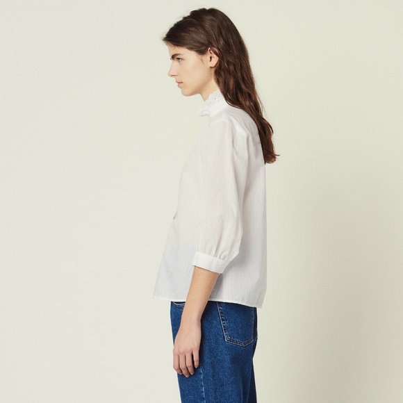 Sandro Embroidered Giacomo blouse ✨ - Picture 4 of 12